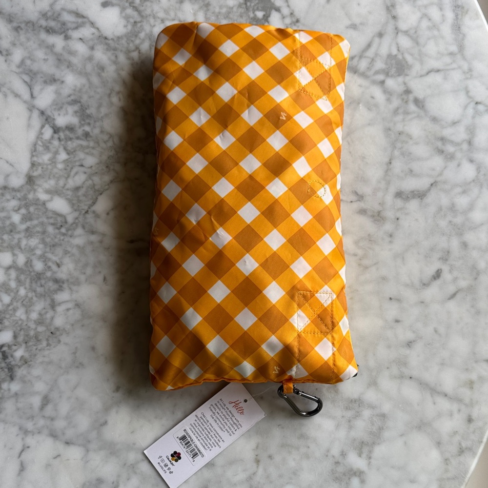 Lug Boxer Packable Duffel Bag in golden gingham - Picture 10 of 16